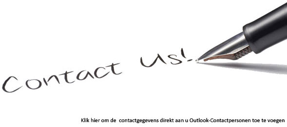 Klik op de muis om de hiernaast staande gegevens direkt aan u Outlook-Contactpersonen toe te voegen